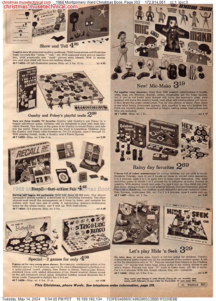 1968 Montgomery Ward Christmas Book, Page 303