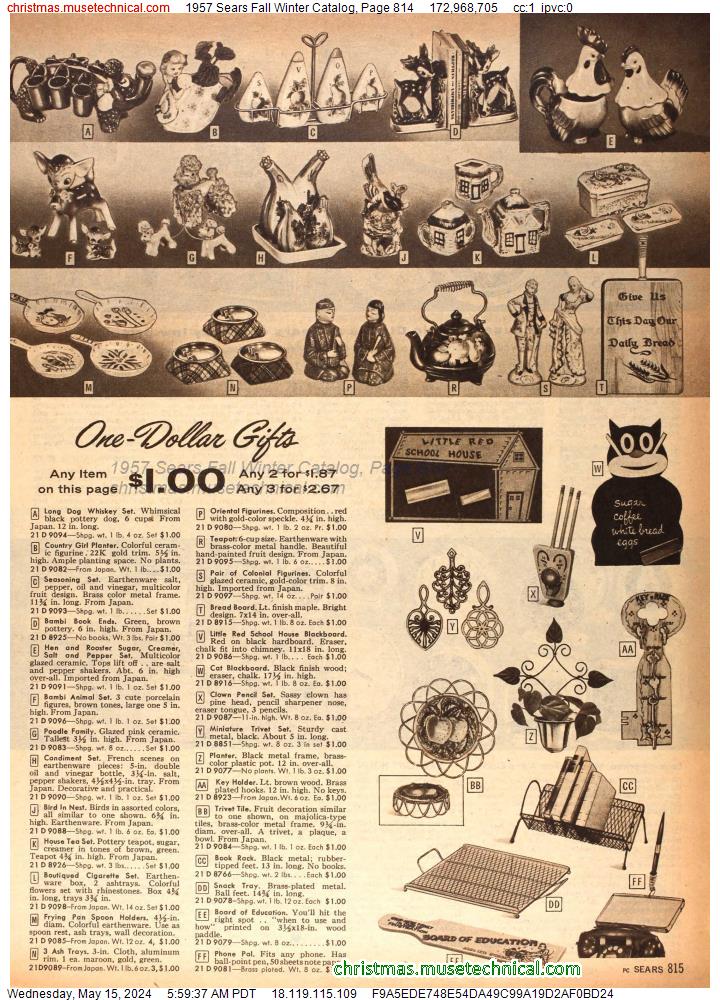 1957 Sears Fall Winter Catalog, Page 814