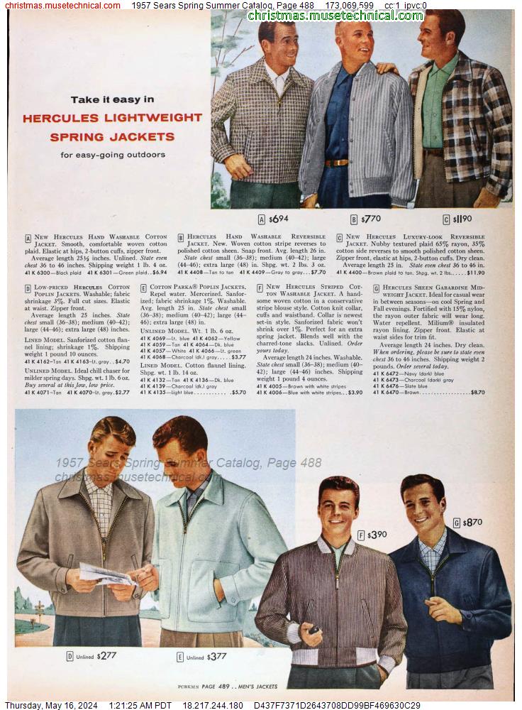 1957 Sears Spring Summer Catalog, Page 488