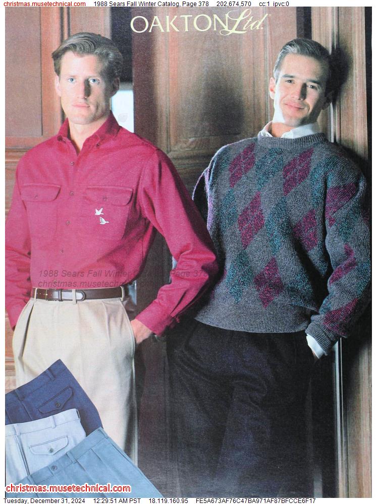 1988 Sears Fall Winter Catalog, Page 378