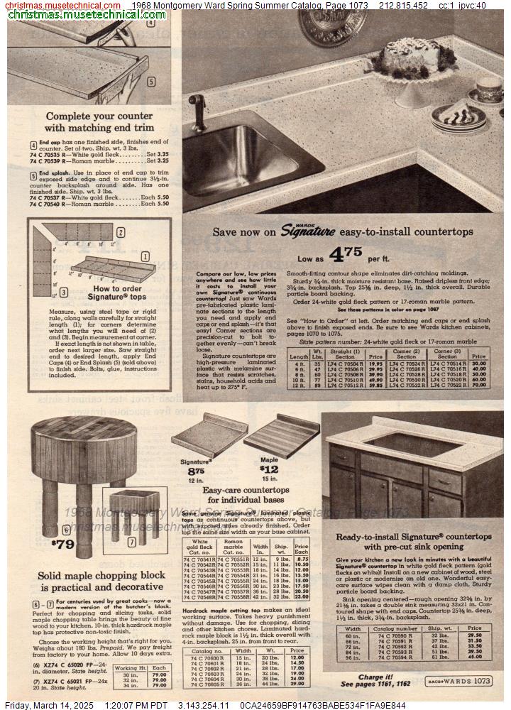 1968 Montgomery Ward Spring Summer Catalog, Page 1073