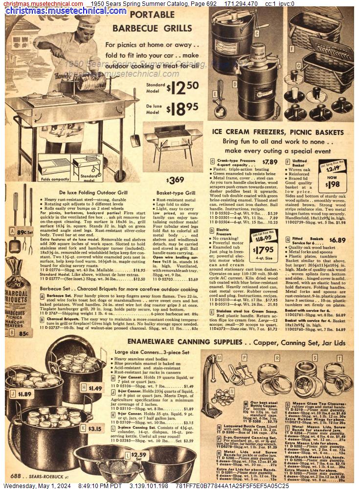 1950 Sears Spring Summer Catalog, Page 692