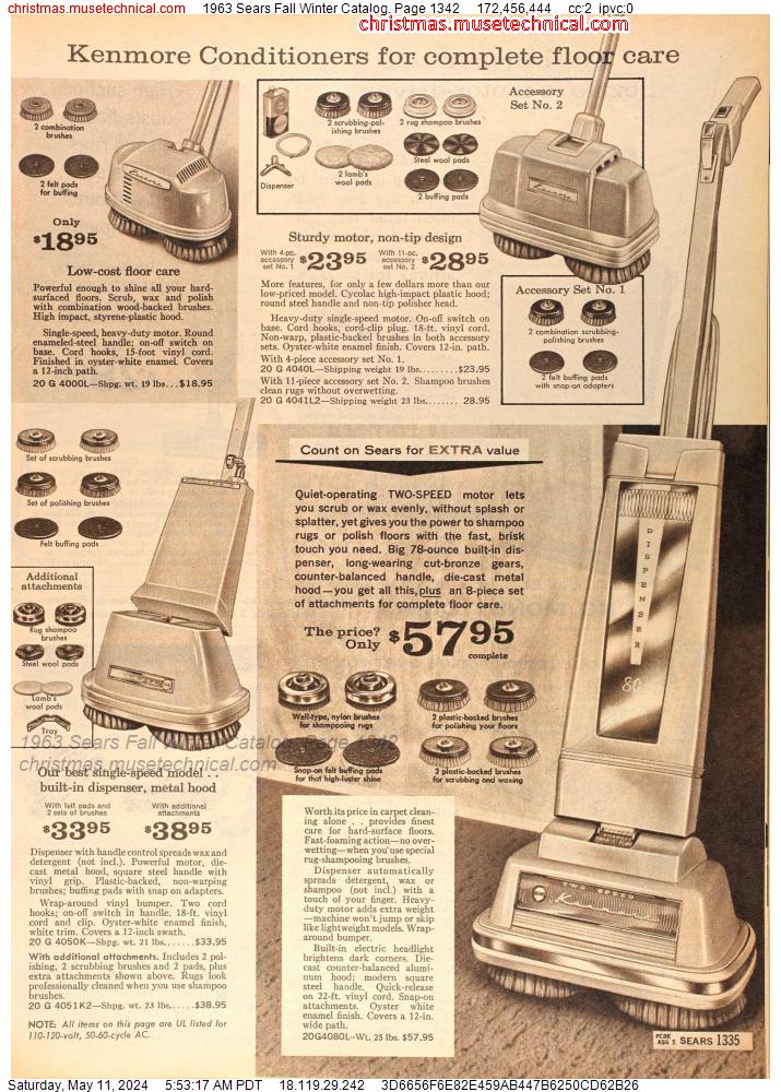 1963 Sears Fall Winter Catalog, Page 1342