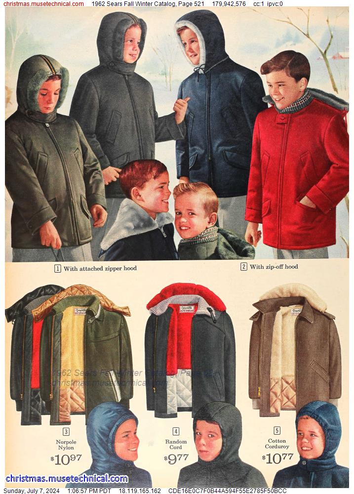 1962 Sears Fall Winter Catalog, Page 521