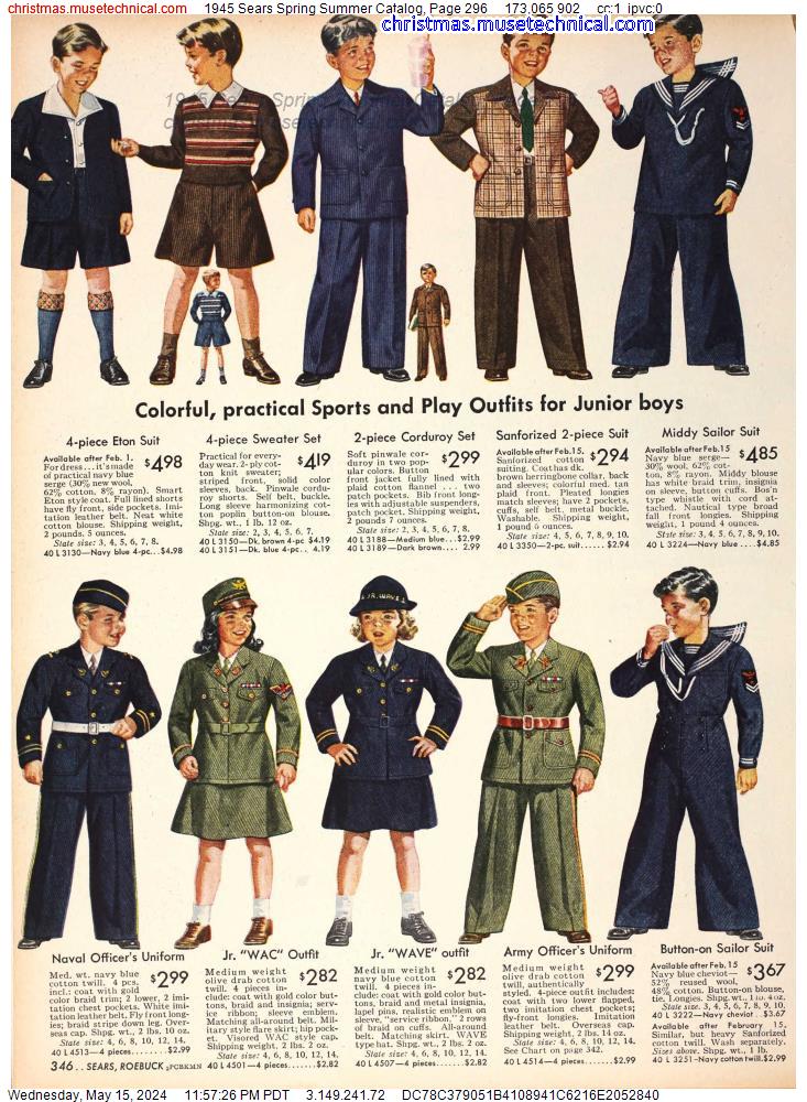 1945 Sears Spring Summer Catalog, Page 296
