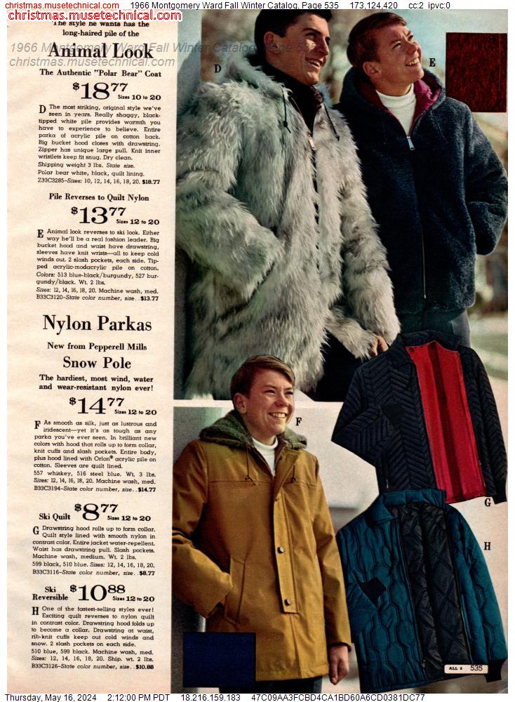 1966 Montgomery Ward Fall Winter Catalog, Page 535