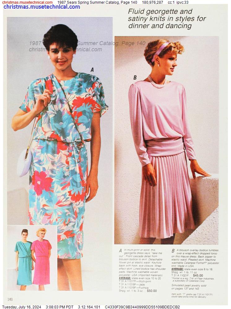 1987 Sears Spring Summer Catalog, Page 140