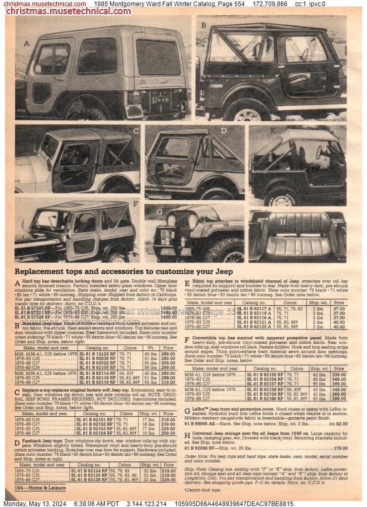 1985 Montgomery Ward Fall Winter Catalog, Page 554