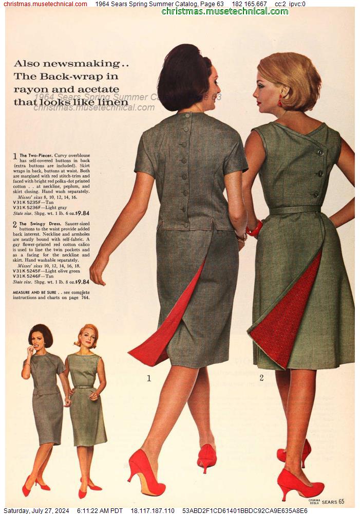 1964 Sears Spring Summer Catalog, Page 63