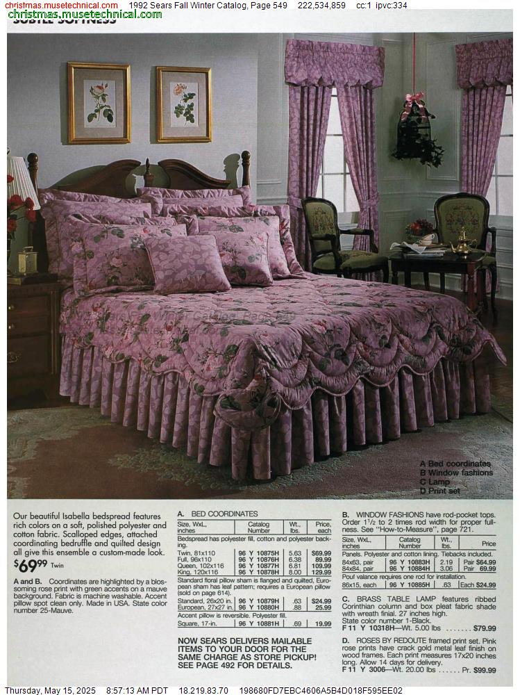 1992 Sears Fall Winter Catalog, Page 549