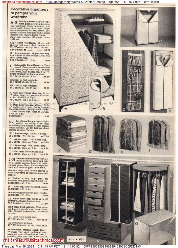 1984 Montgomery Ward Fall Winter Catalog, Page 651