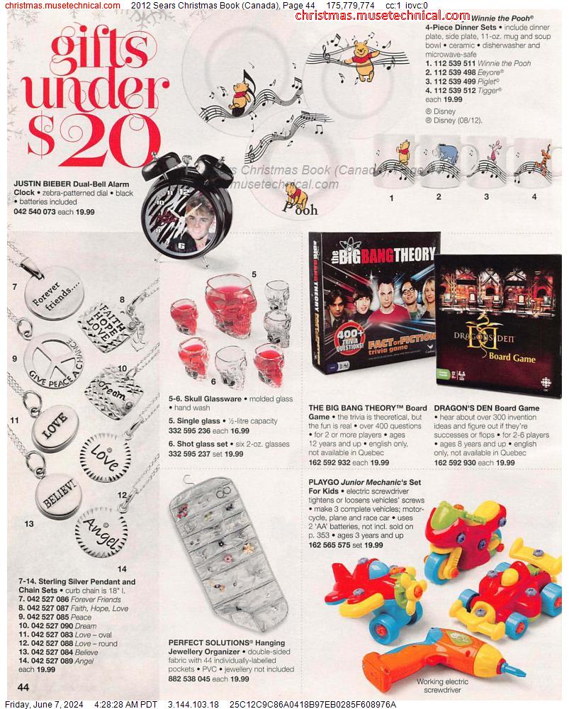 2012 Sears Christmas Book (Canada), Page 44