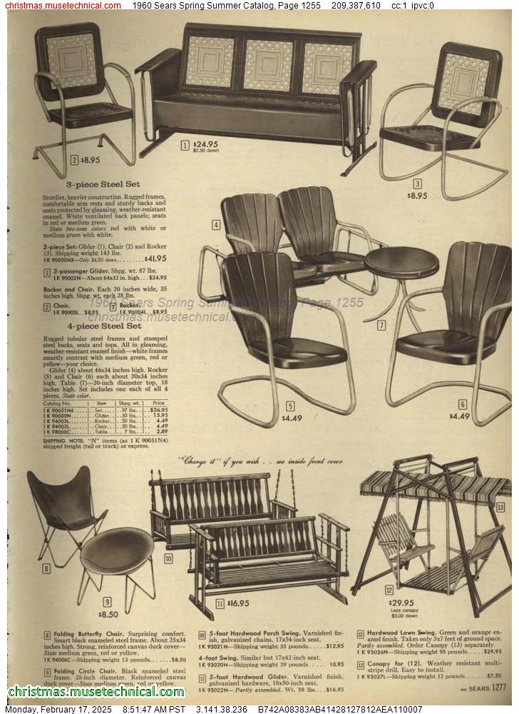 1960 Sears Spring Summer Catalog, Page 1255