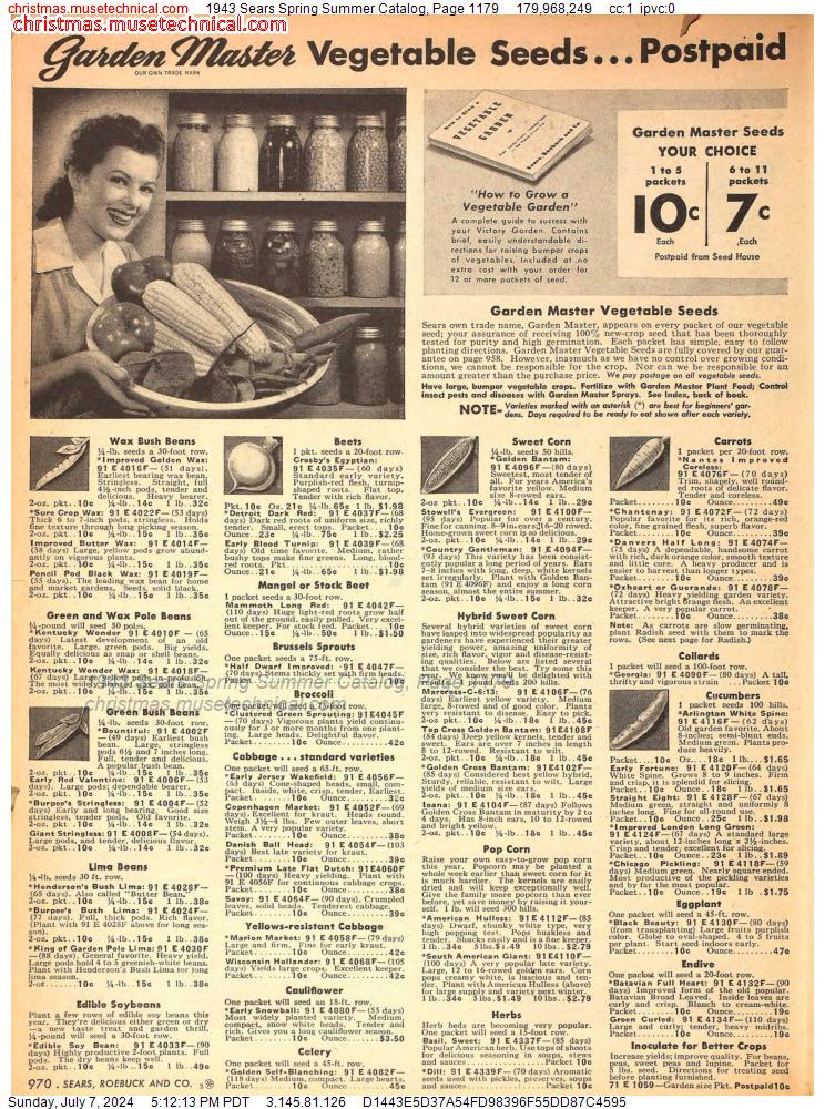 1943 Sears Spring Summer Catalog, Page 1179