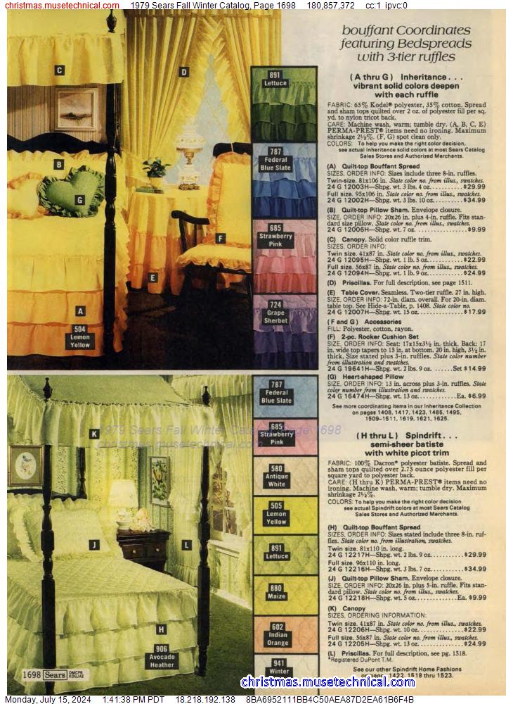 1979 Sears Fall Winter Catalog, Page 1698