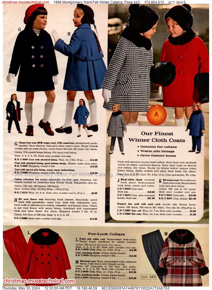 1966 Montgomery Ward Fall Winter Catalog, Page 443