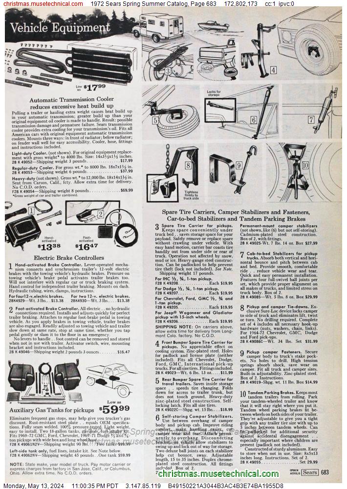 1972 Sears Spring Summer Catalog, Page 683