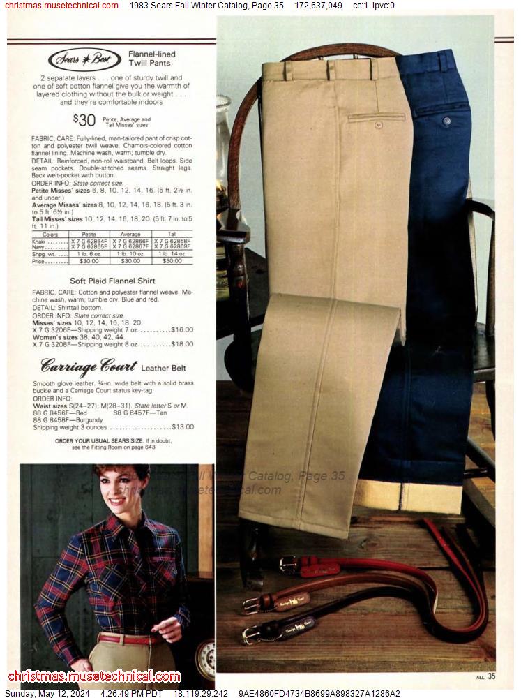 1983 Sears Fall Winter Catalog, Page 35