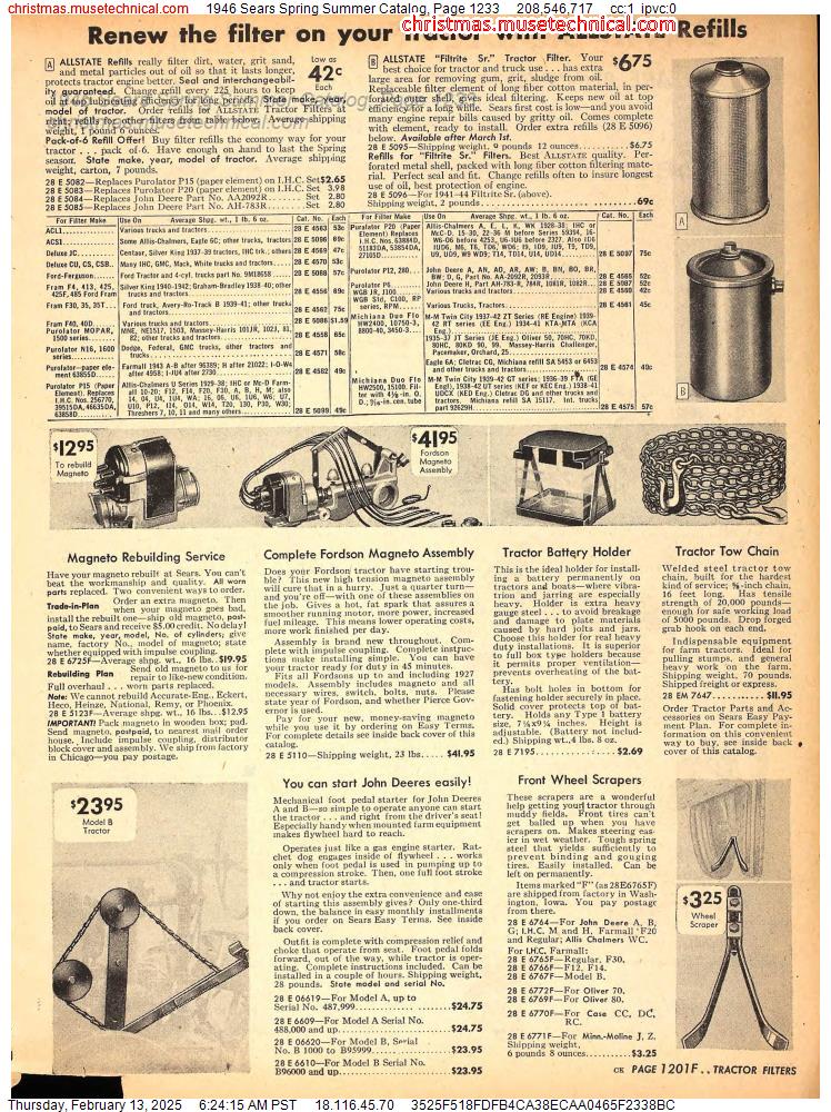 1946 Sears Spring Summer Catalog, Page 1233