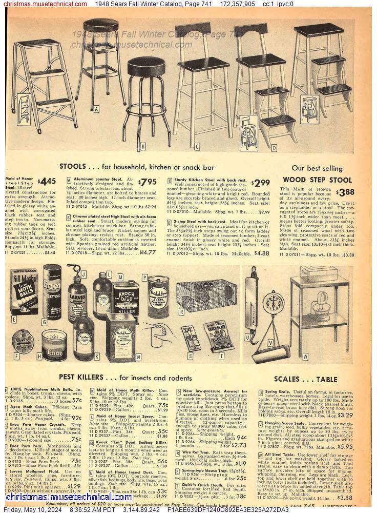 1948 Sears Fall Winter Catalog, Page 741