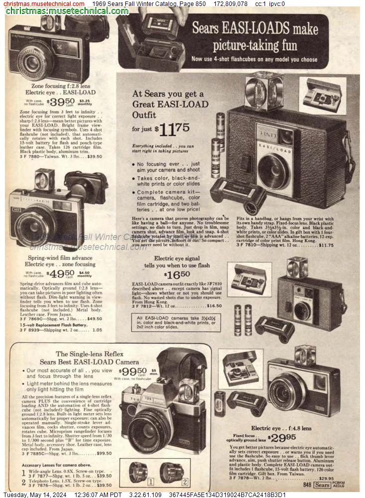 1969 Sears Fall Winter Catalog, Page 850