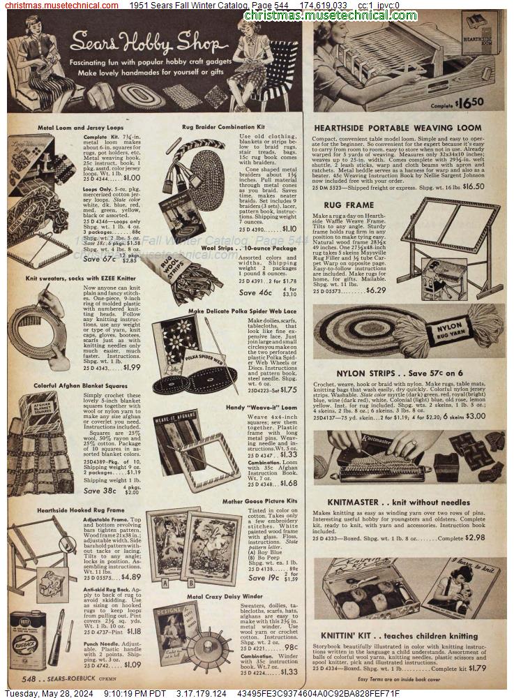 1951 Sears Fall Winter Catalog, Page 544