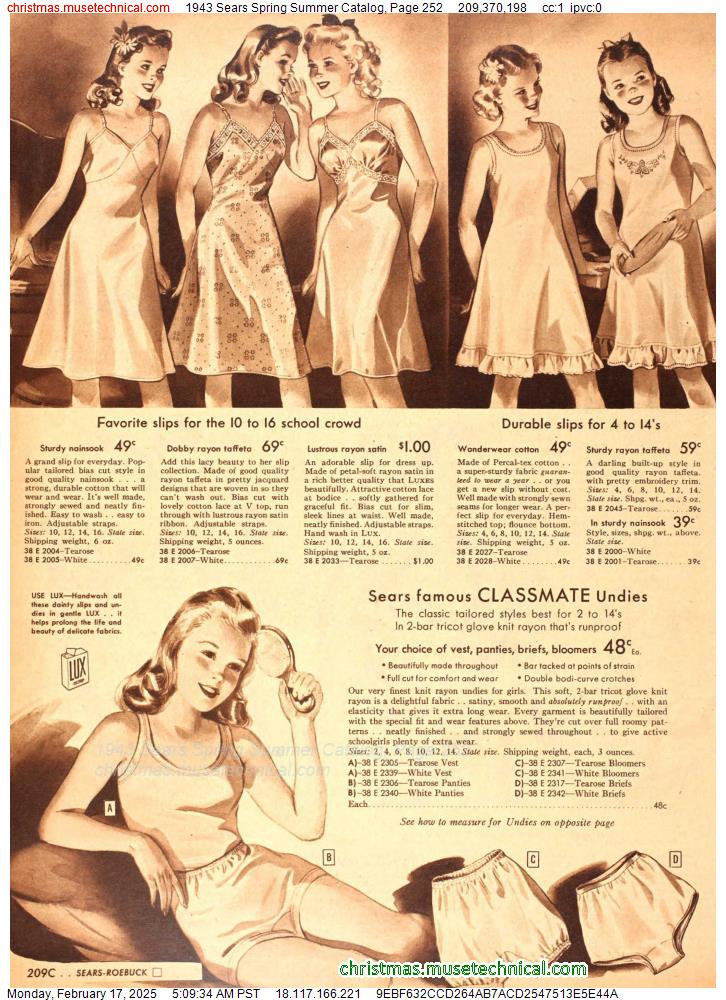 1943 Sears Spring Summer Catalog, Page 252