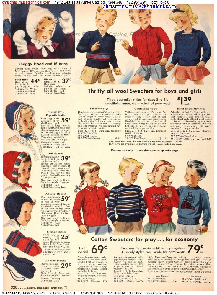 1942 Sears Fall Winter Catalog, Page 348
