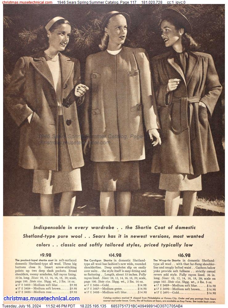 1946 Sears Spring Summer Catalog, Page 117