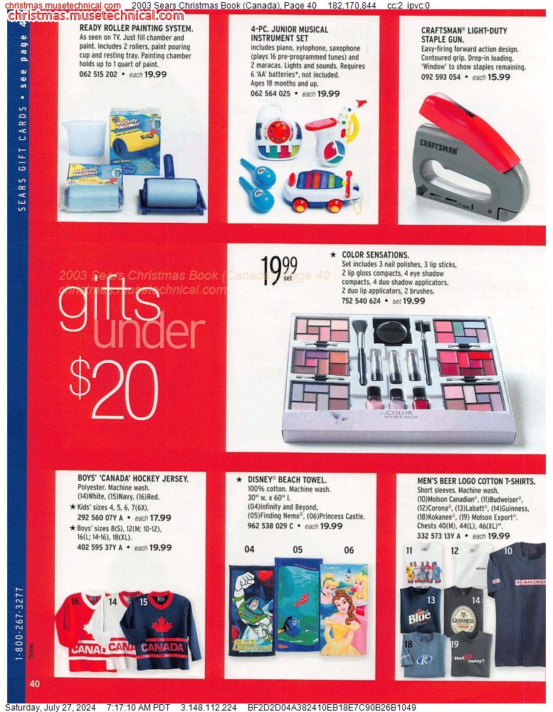2003 Sears Christmas Book (Canada), Page 40