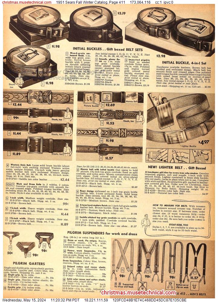 1951 Sears Fall Winter Catalog, Page 411