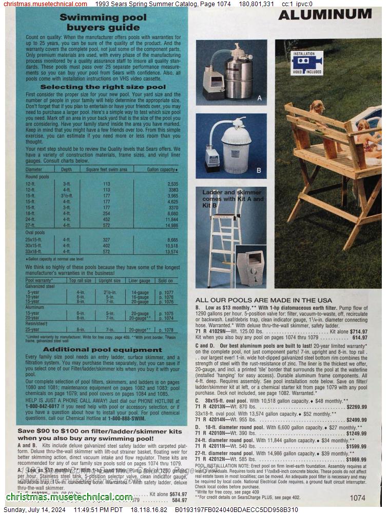 1993 Sears Spring Summer Catalog, Page 1074