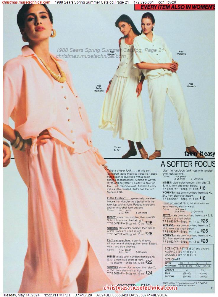 1988 Sears Spring Summer Catalog, Page 21