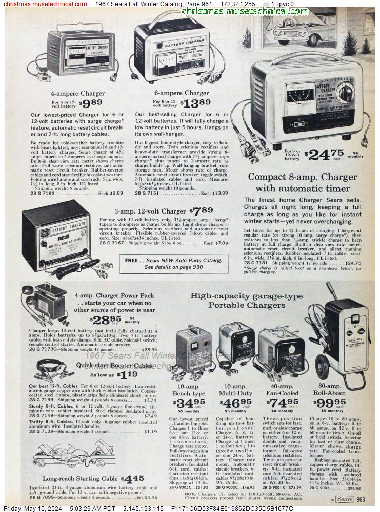 1967 Sears Fall Winter Catalog, Page 961