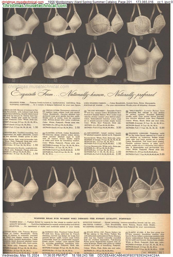 1956 Montgomery Ward Spring Summer Catalog, Page 201