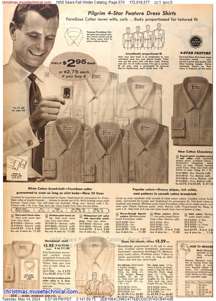 1955 Sears Fall Winter Catalog, Page 570