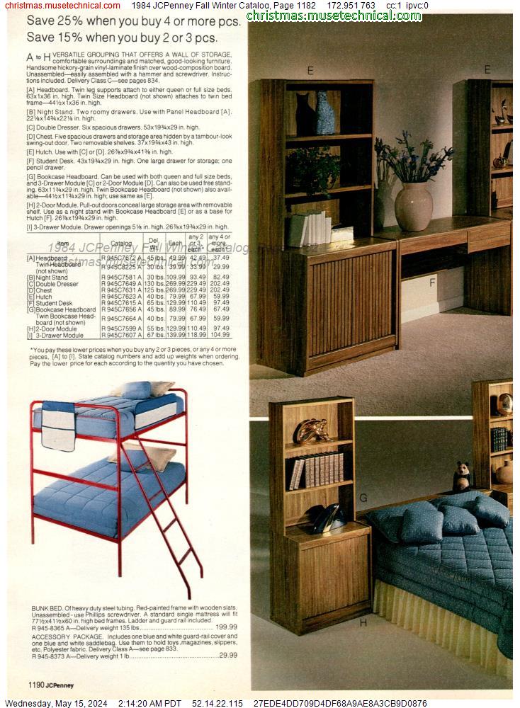 1984 JCPenney Fall Winter Catalog, Page 1182