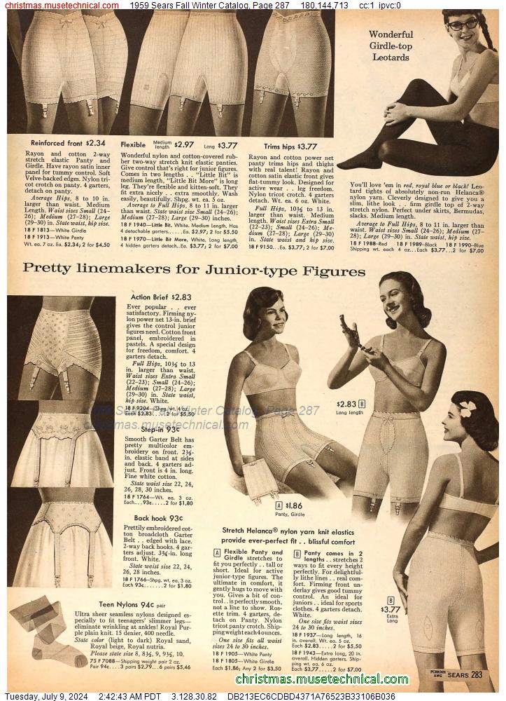1959 Sears Fall Winter Catalog, Page 287