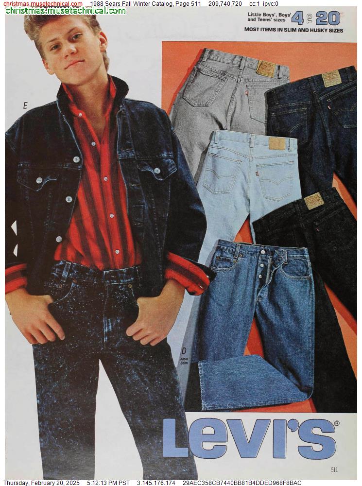 1988 Sears Fall Winter Catalog, Page 511