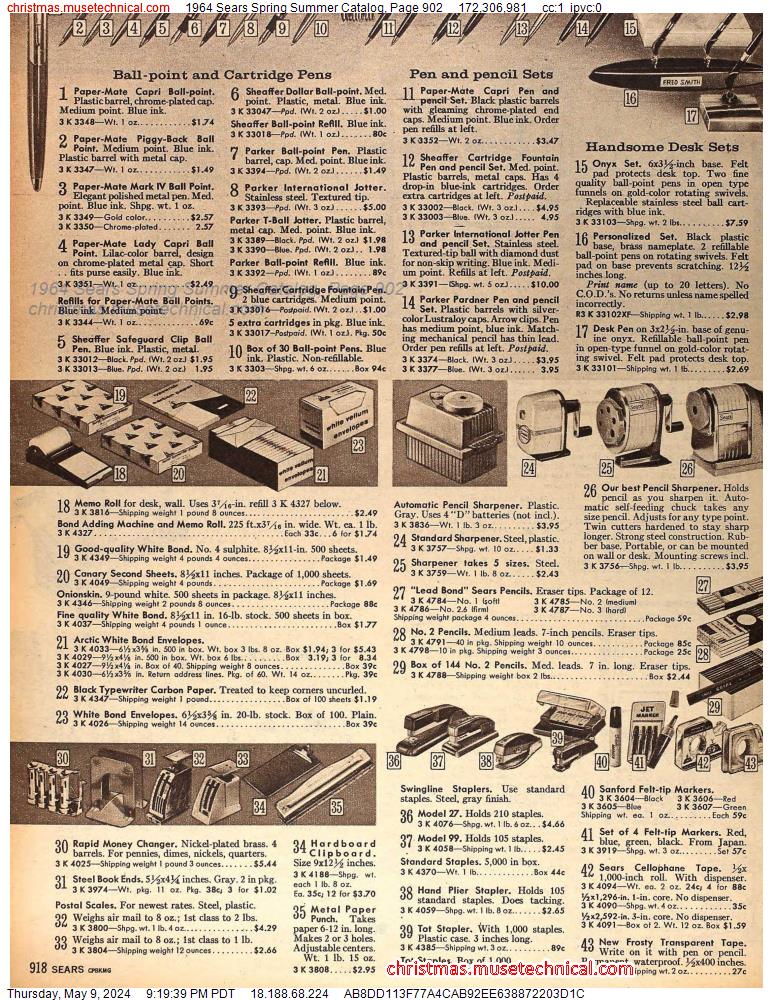 1964 Sears Spring Summer Catalog, Page 902