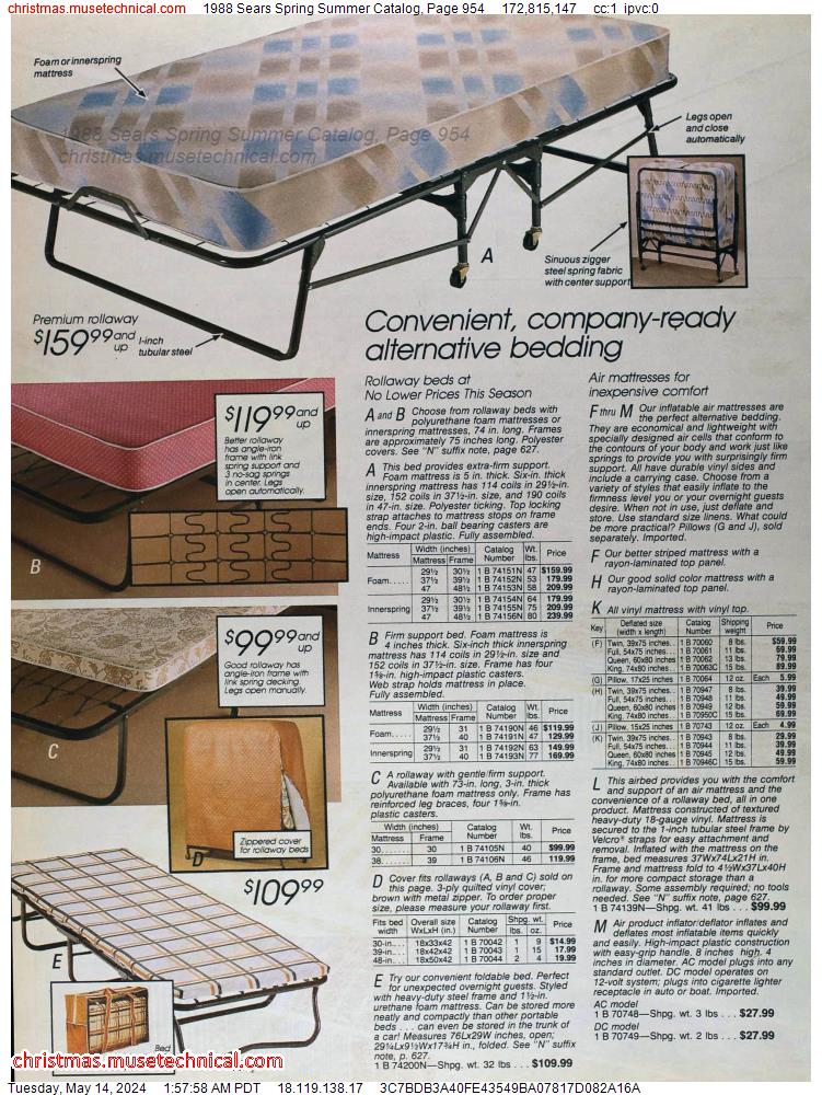 1988 Sears Spring Summer Catalog, Page 954