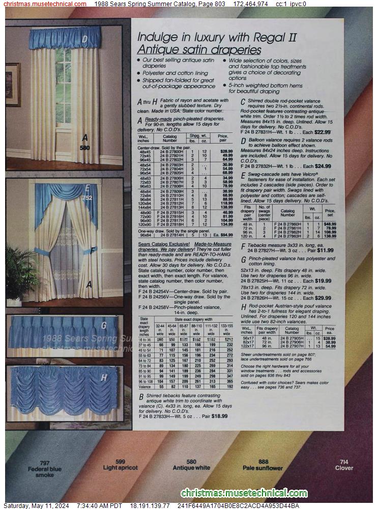 1988 Sears Spring Summer Catalog, Page 803