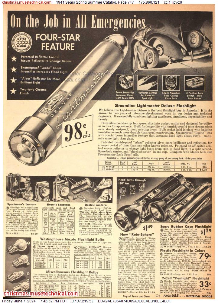 1941 Sears Spring Summer Catalog, Page 747