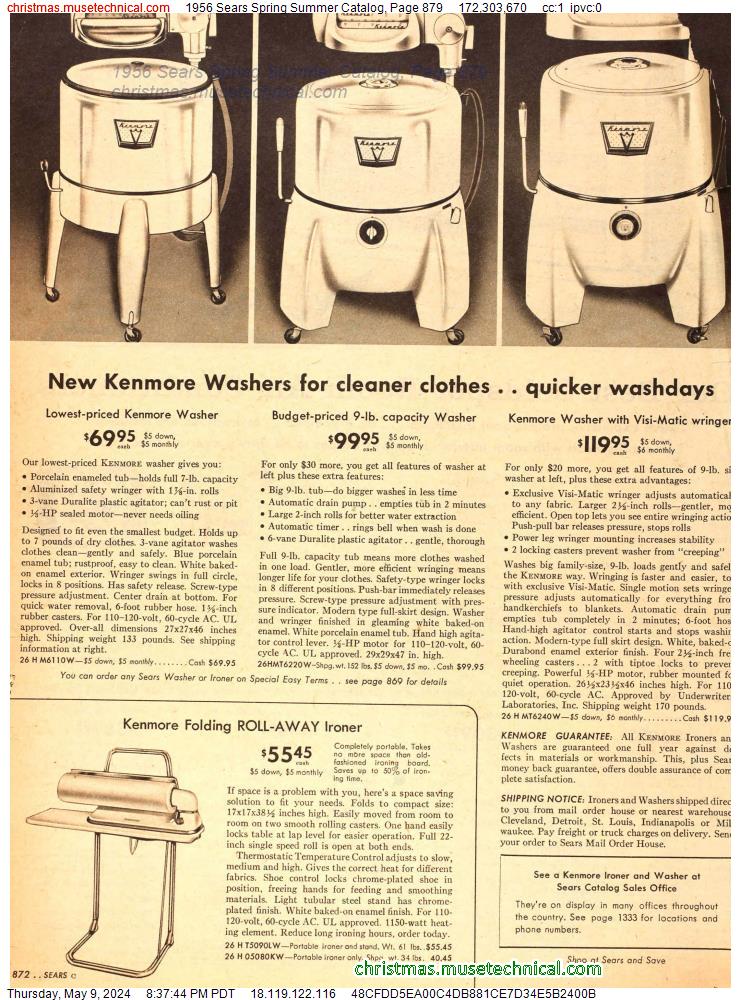 1956 Sears Spring Summer Catalog, Page 879