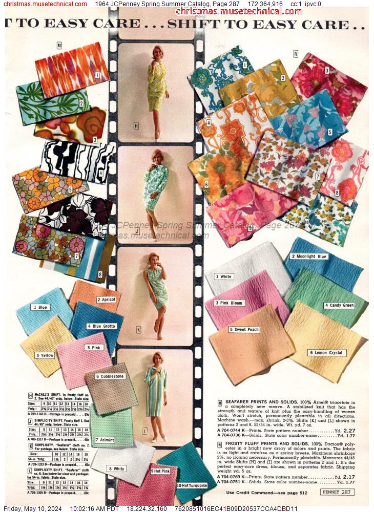 1964 JCPenney Spring Summer Catalog, Page 287