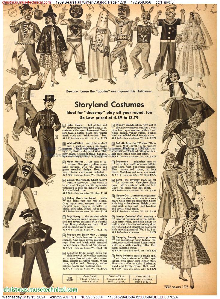 1959 Sears Fall Winter Catalog, Page 1279