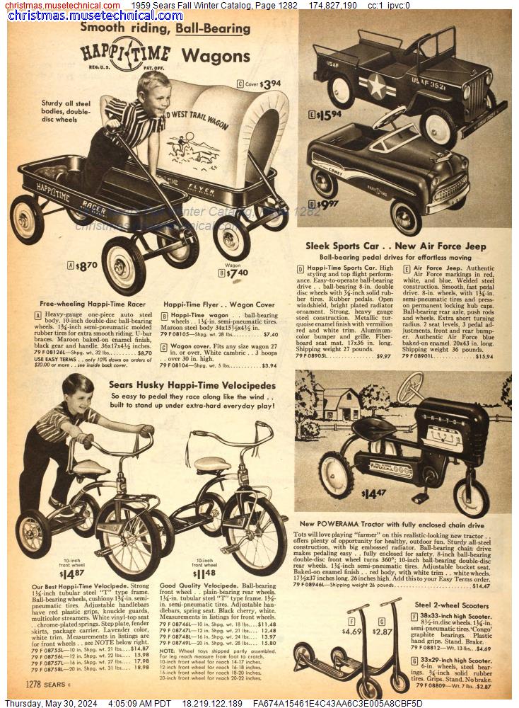 1959 Sears Fall Winter Catalog, Page 1282