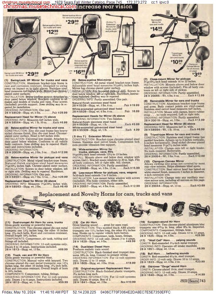 1978 Sears Fall Winter Catalog, Page 745
