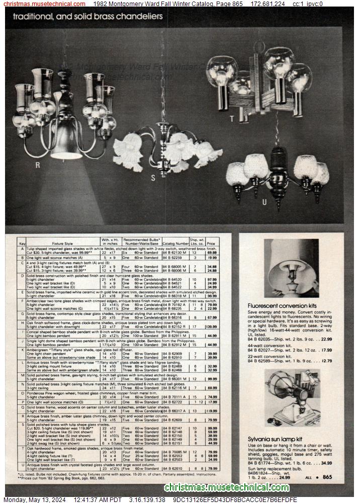 1982 Montgomery Ward Fall Winter Catalog, Page 865