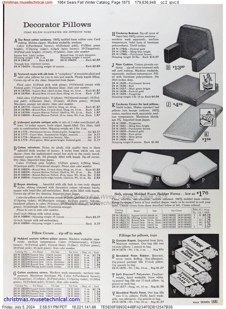 1964 Sears Fall Winter Catalog, Page 1675